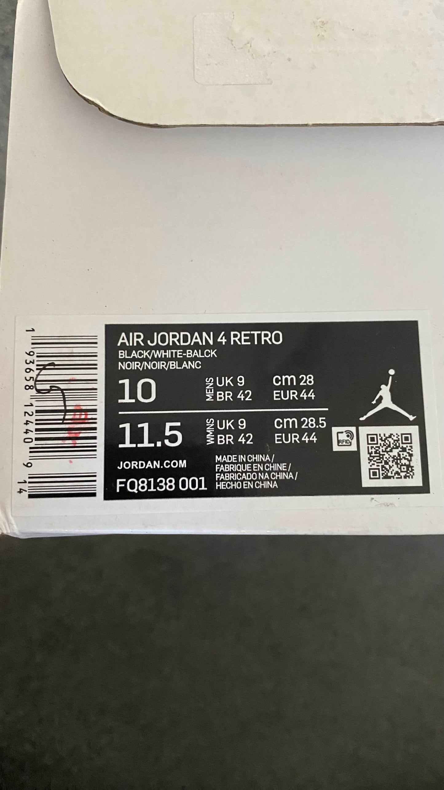 Jordan 4 White Thunders